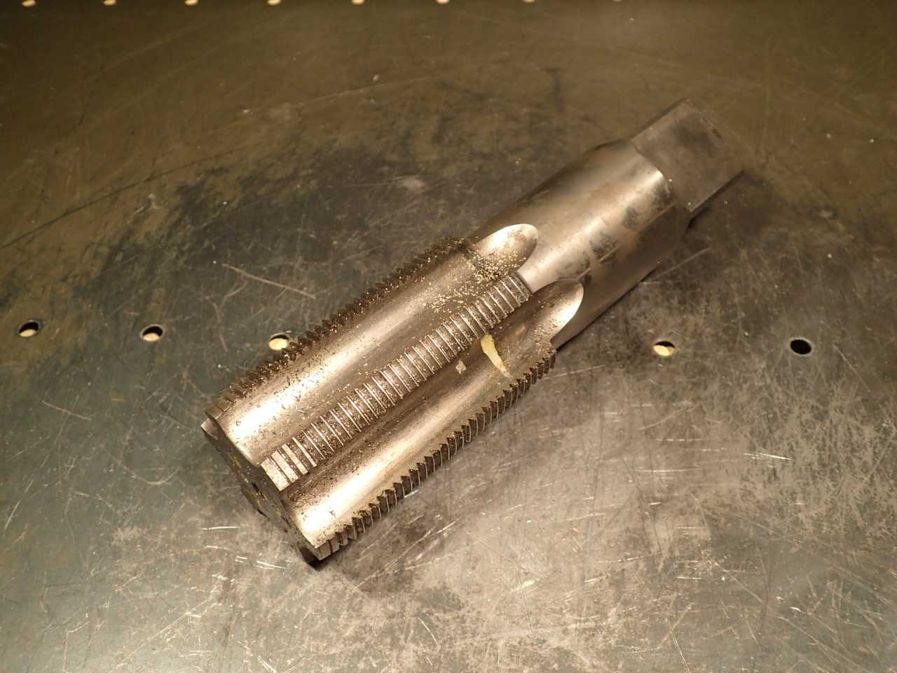 Vermont 2-1/2" -8 NS Hand Thread Tap: 6-Flute, 4" Long Flutes, 8-3/4" OAL, USA - MACHINING ACCESSORIES & TOOLING