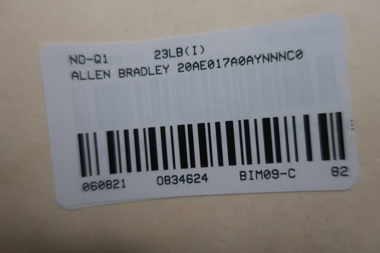 ALLEN BRADLEY 20AE017A0AYNNNC0 POWERFLEX 70 AC VFD DRIVE 0-400HZ 0-575V-AC 15HP - MOTOR DRIVES