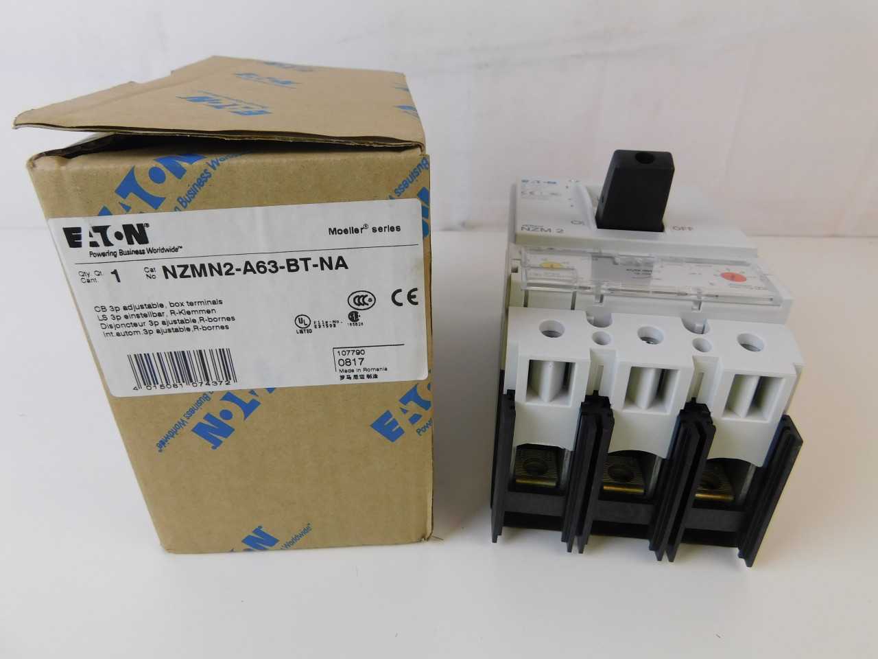 Quantity 2 of Eaton NZMN2-A63-BT-NA MCCB NZMN2 3P 63A - CIRCUIT BREAKERS