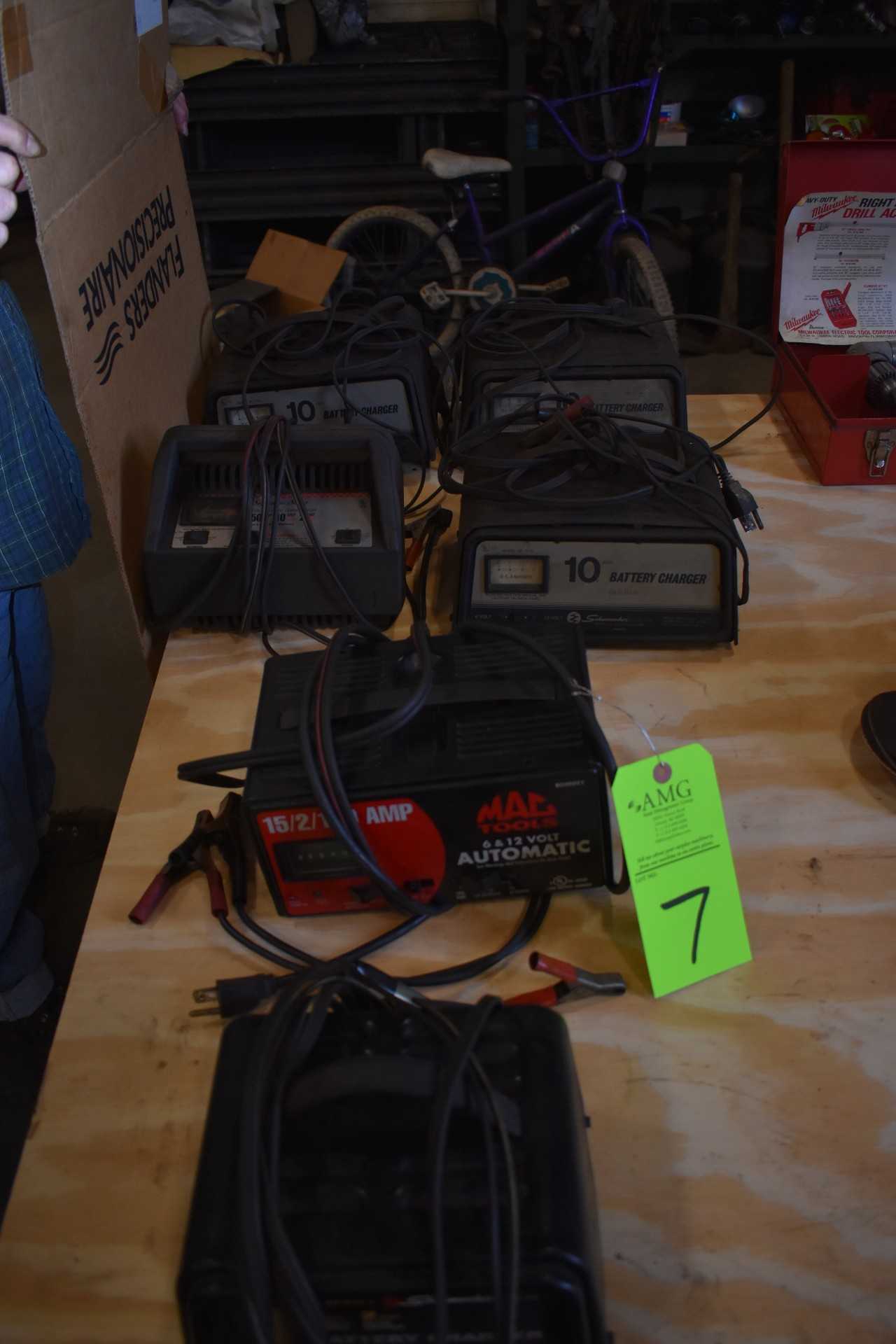 Lot of (6) Battery Chargers - ELECTRIC POWER TOOLS