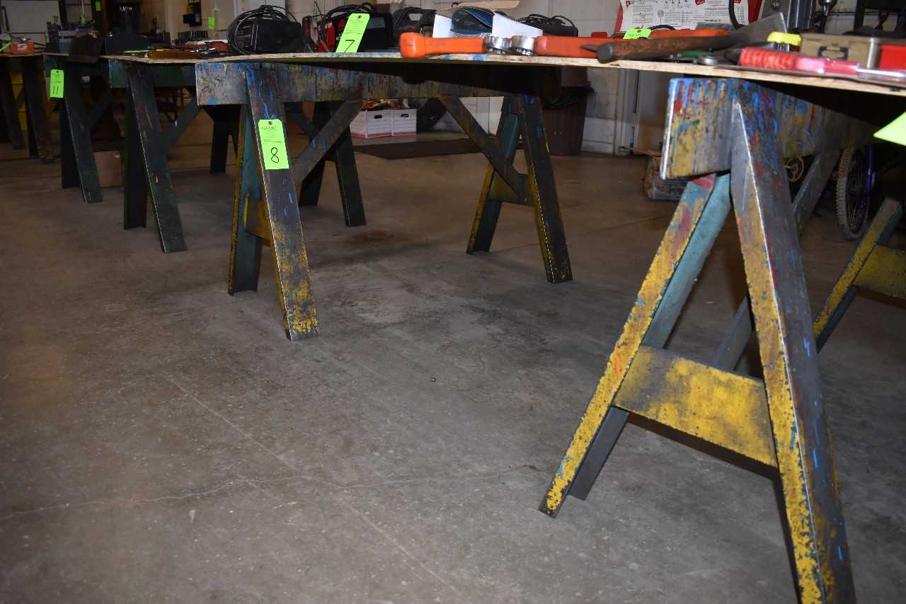 Set of Steel Saw Horses, 5'x 33" high - ELECTRIC POWER TOOLS