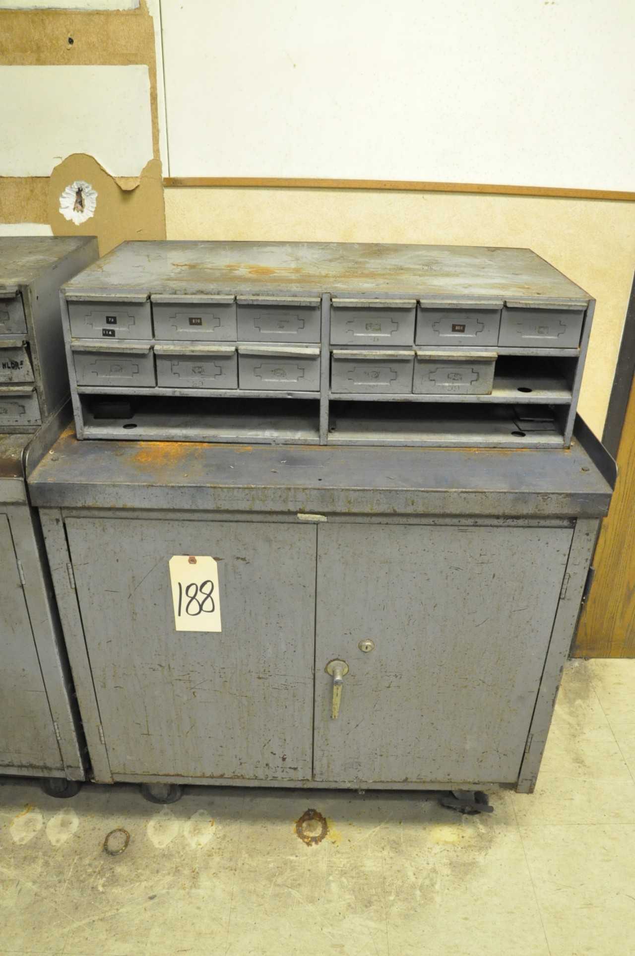 Bin Drawer Cabinet with 2 Door Rolling Cabinet - TOOL STORAGE