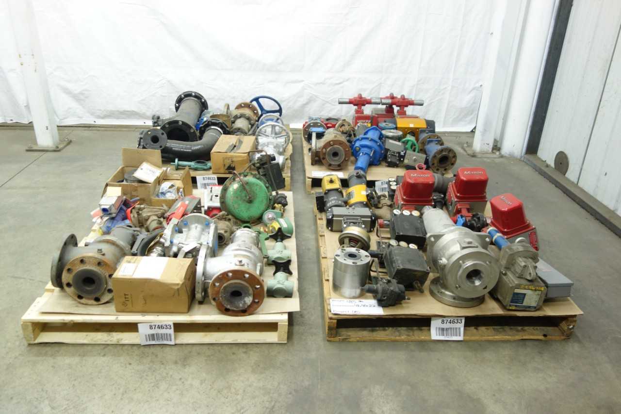 4 PALLETS OF ASSORTED VALVES AND PARTS - VALVES