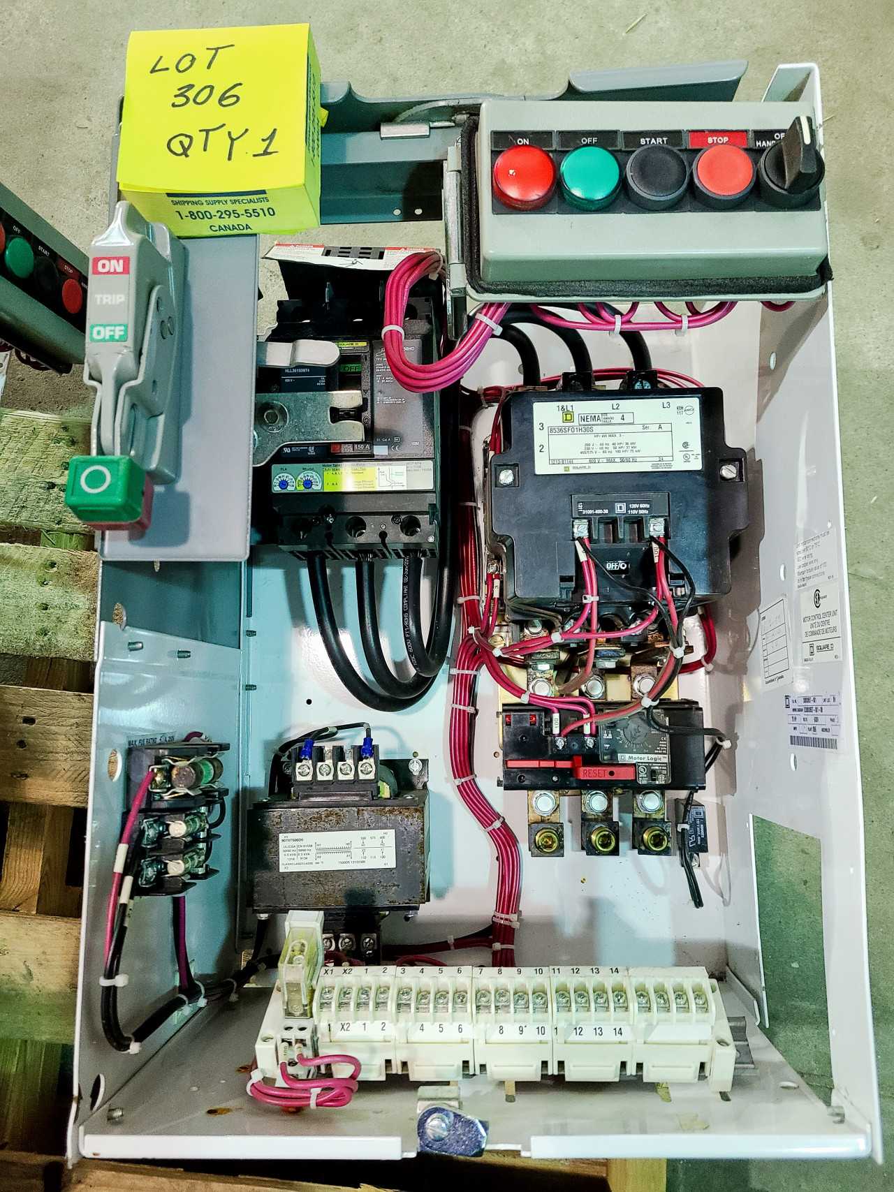 SQD MODEL 6 MCC BUCKET SIZE 4 STR 150A BREAKER QTY 1 - CIRCUIT BREAKERS