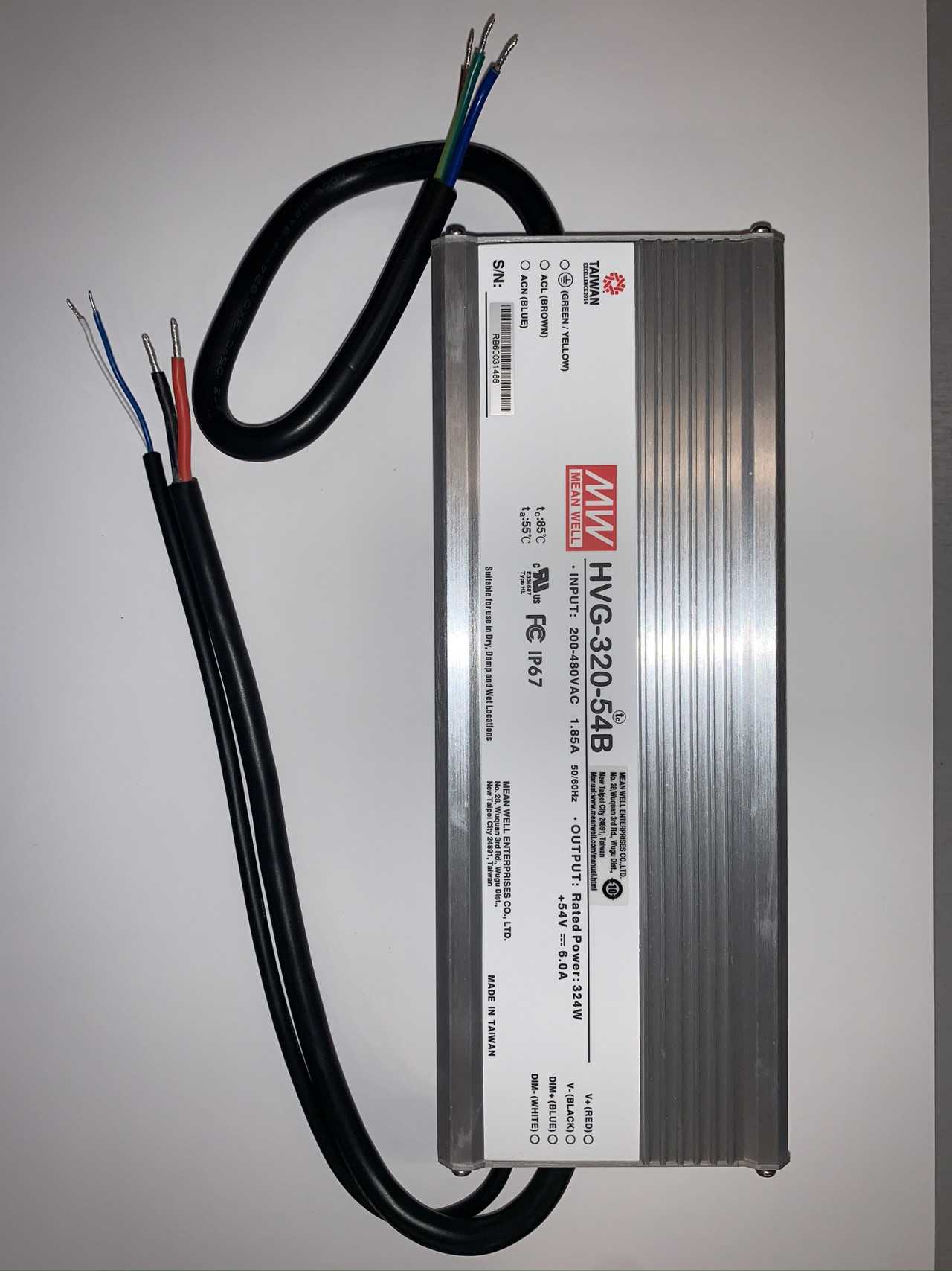 New - Lot of 8 - Mean Well HVG-320-54B LED Power Supply Driver - ELECTRICAL COMPONENTS