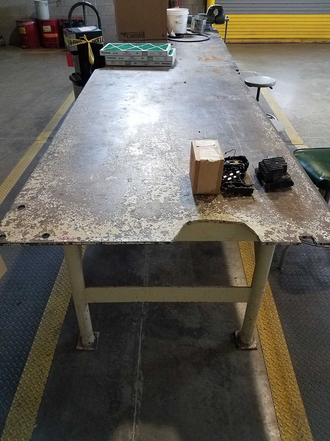 8' x 4' steel work table - PLANT & FACILITY