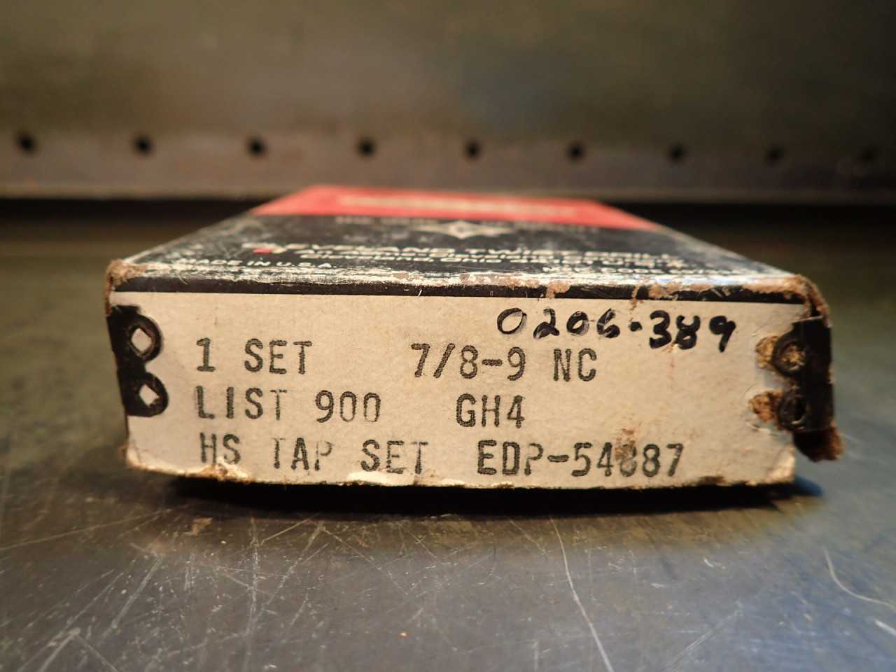 3 Piece Set Cleveland Twist Drill 7/8" -9 NC Hand Thread Taps: Taper Plug Bottom - MILLING TOOLS
