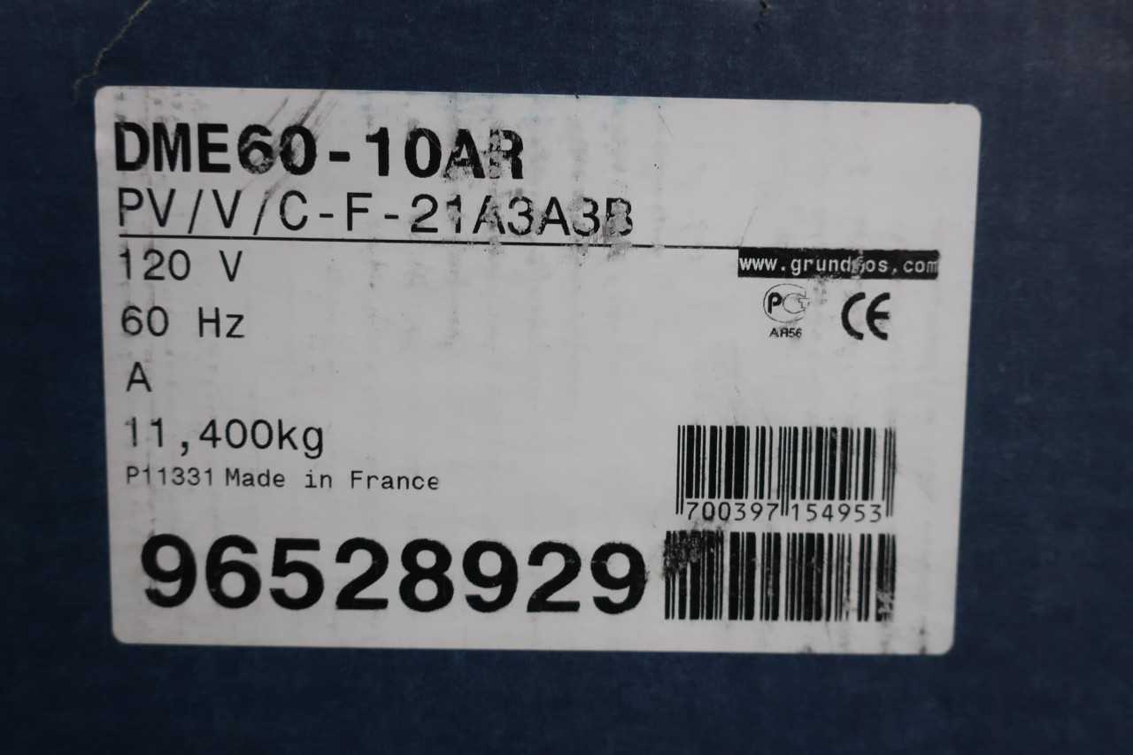 GRUNDFOS DME60-10AR PV/V/C-F-21A3A3B DOSING PUMP - METERING PUMP