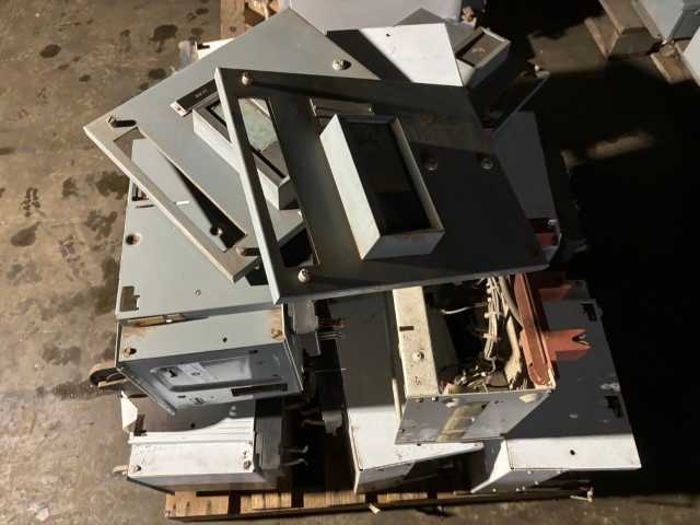 Bulk Lot of Allen Bradley & Cutler Hammer MCC Buckets & Doors, Motor Control Centers - QTY 33 Pieces on 2 Pallets - INDUSTRIAL PARTS