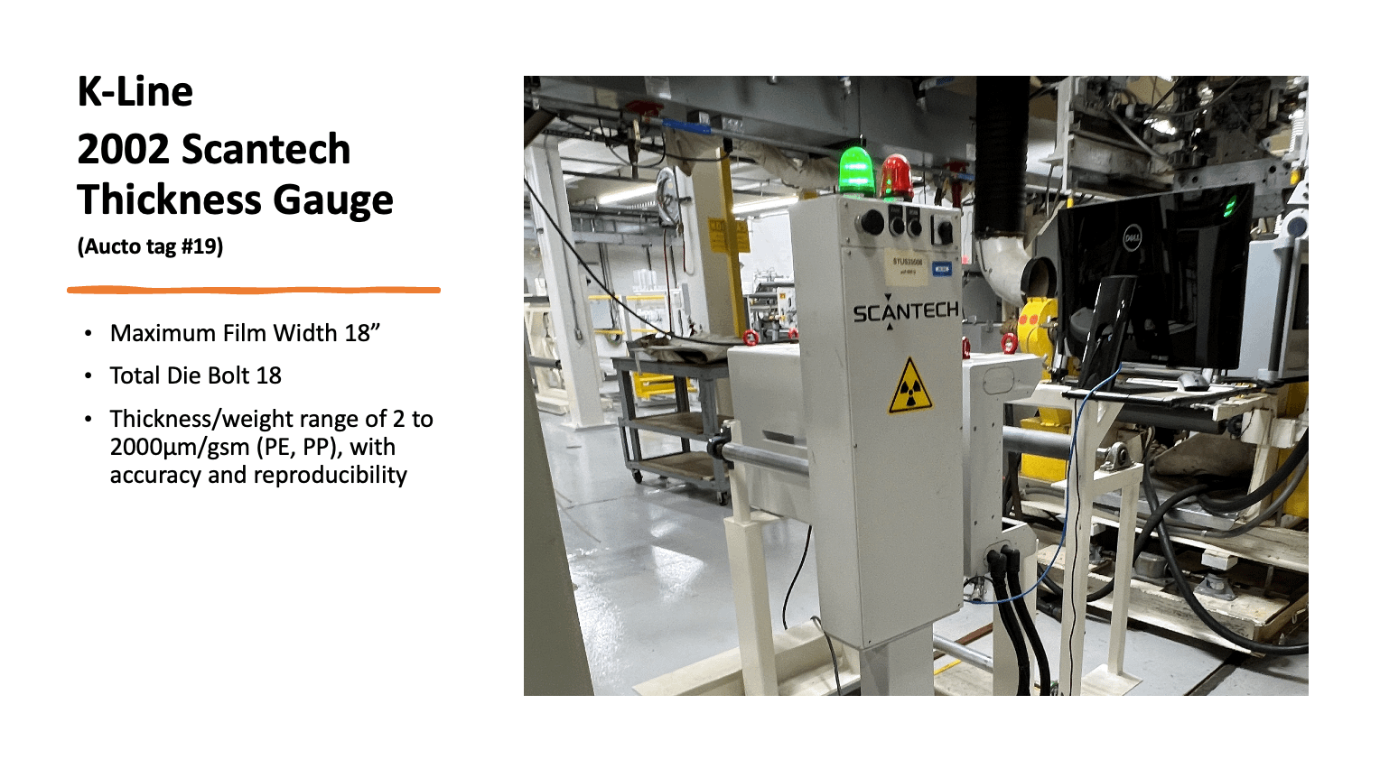 2002 SCANTECH FILM THICKNESS GAUGE - ELECTRICAL TESTING EQUIPMENT