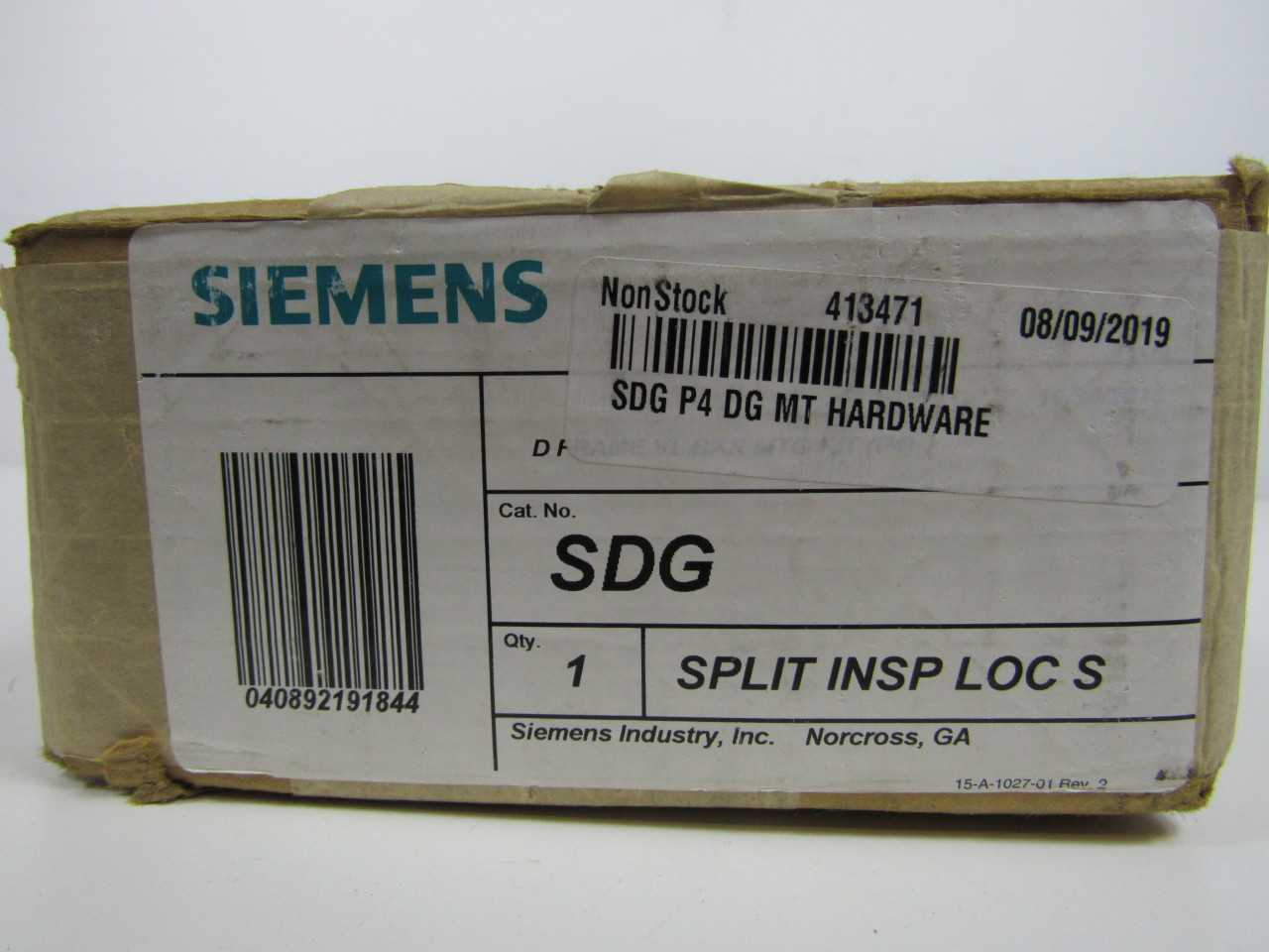 Quantity of 1x SDG Electrical Panel/Loadcenter/Switchboards - ELECTRICAL COMPONENTS Quantity of 1x SDG Electrical Panel/Loadcenter/Switchboards - ELECTRICAL COMPONENTS
