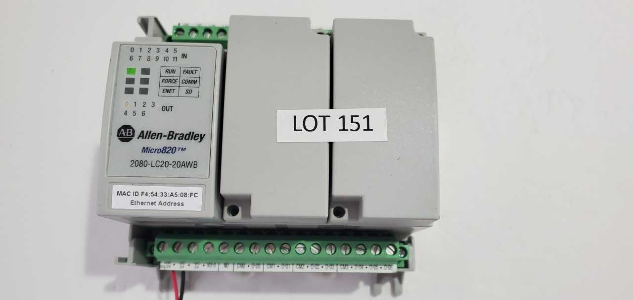 Allen Bradley Micro 820 2080-LC20-20AWB PLC - AUTOMATION & CONTROLS