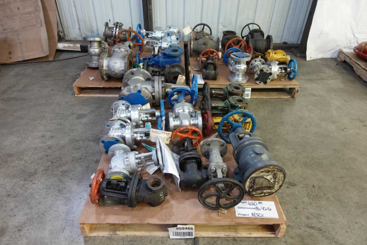 3 PALLETS OF ASSORTED MANUAL VALVES - VALVES