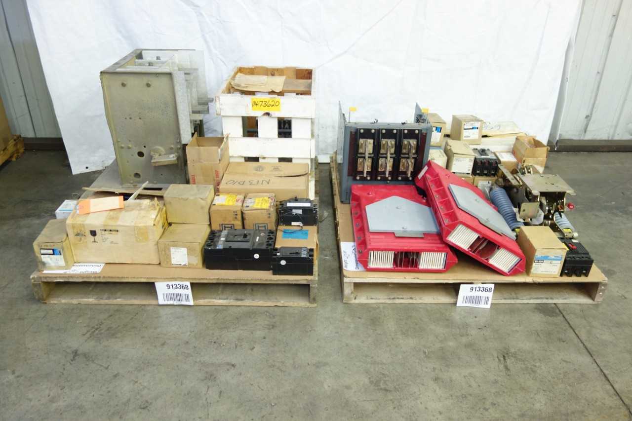 2 PALLETS OF CIRCUIT BREAKERS, REPLACEMENT PARTS AND ACCESSORIES - CIRCUIT BREAKERS