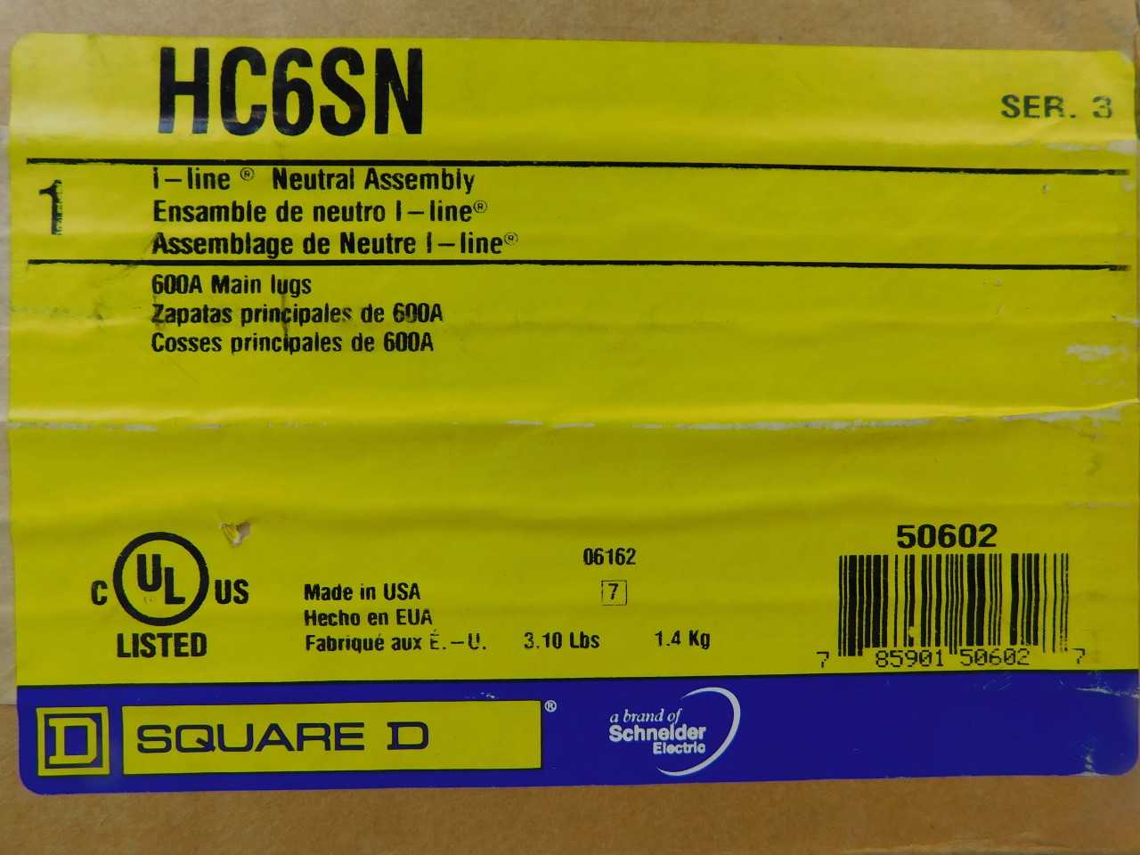 Quantity of 3x HC6SN Neutral/Grounds - VALVES