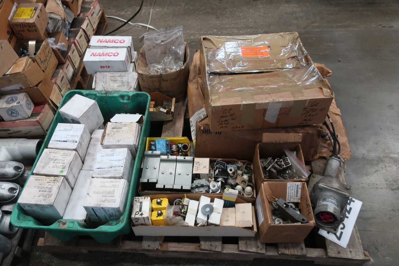 4 PALLETS OF ASSORTED CONDUIT/ELECTRICAL EQUIPMENT - ELECTRICAL COMPONENTS