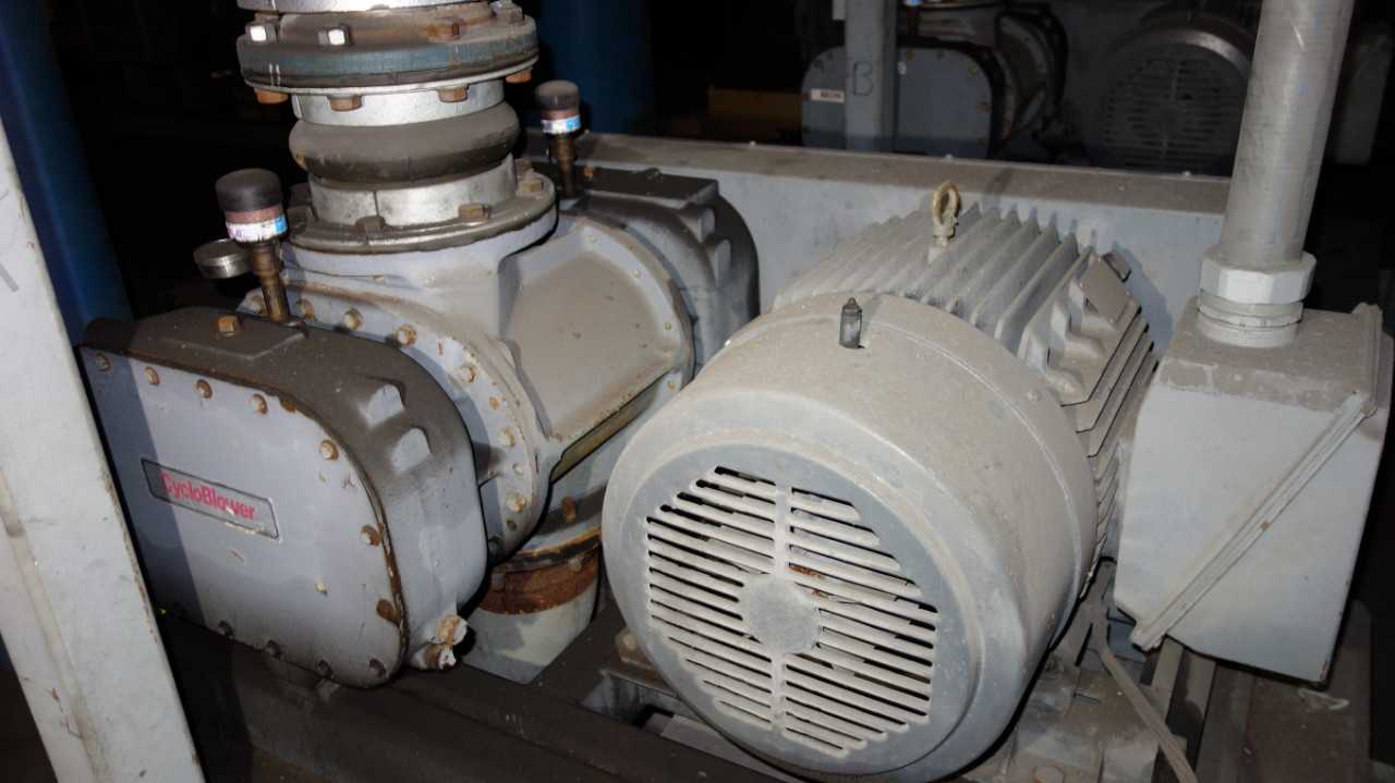 LOT OF 2 CYCLOBLOWER 7CDL14K  BLOWER SKIDS 60HP 460V - ELECTRIC MOTORS