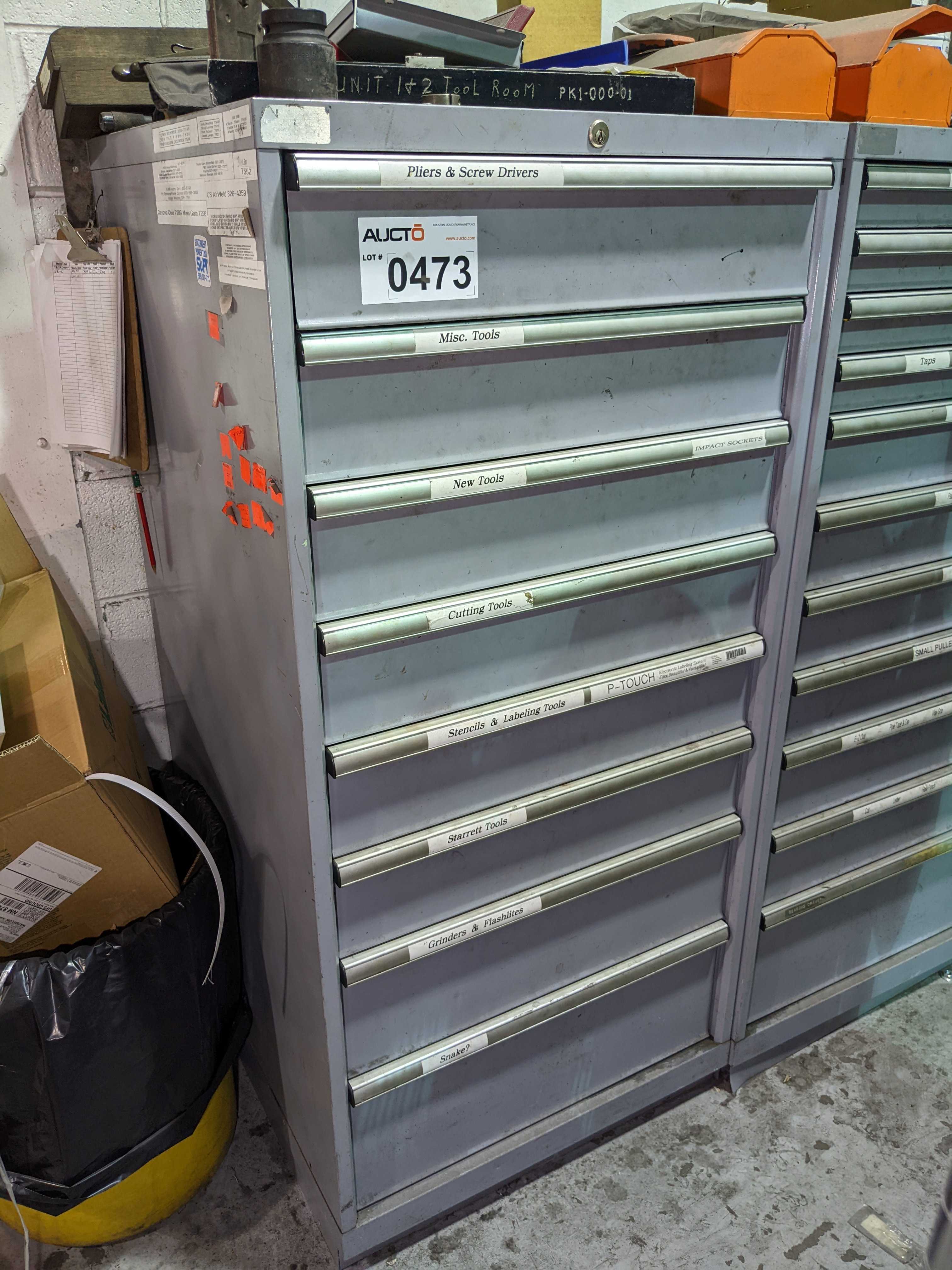 CABINET AND CONTENTS - ELECTRIC POWER TOOLS