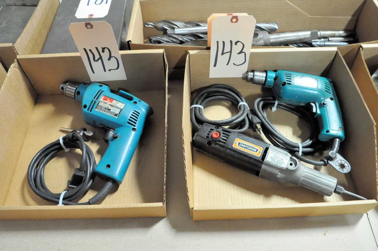 Lot 1 Makita 1 Craftsman and 1 Makita Electric Drills with 1 Craftsman Electric Straight Die Grinder in 3 Boxes - ELECTRIC POWER TOOLS