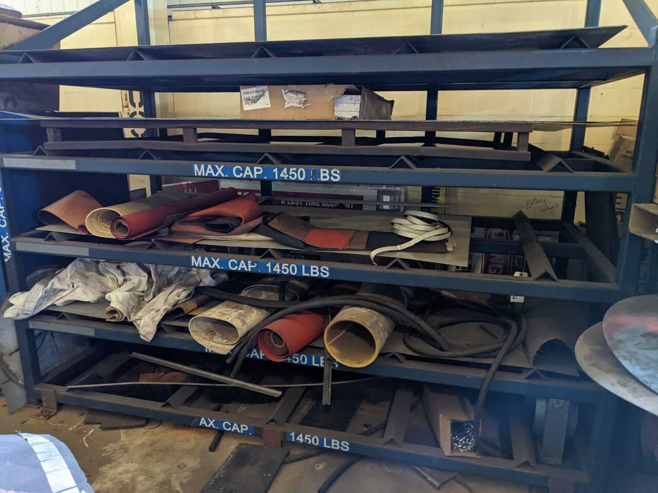 PLATE RACKING WITH CONTENTS, SHEET METAL - PALLET RACKING