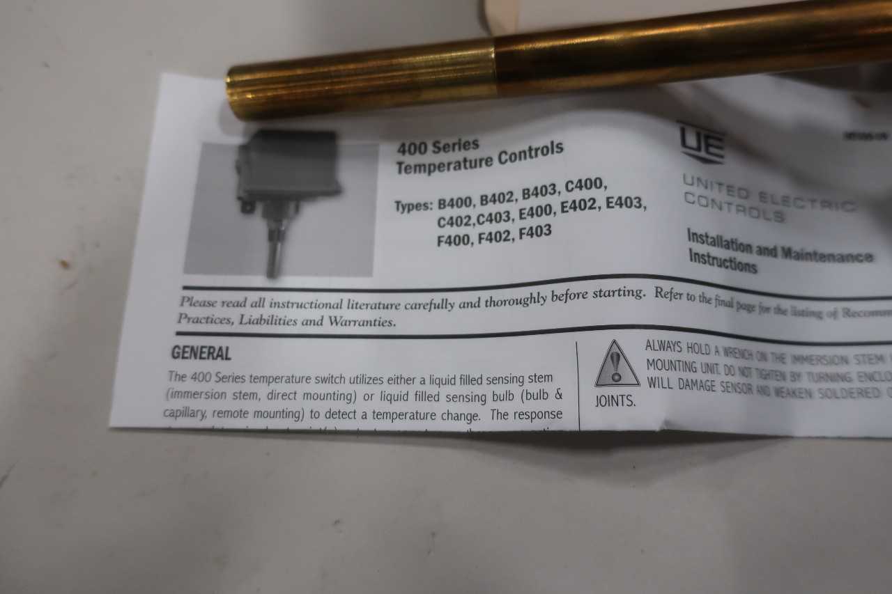 UNITED ELECTRIC TEMPERATURE SWITCH C402-120 - AUTOMATION & CONTROLS