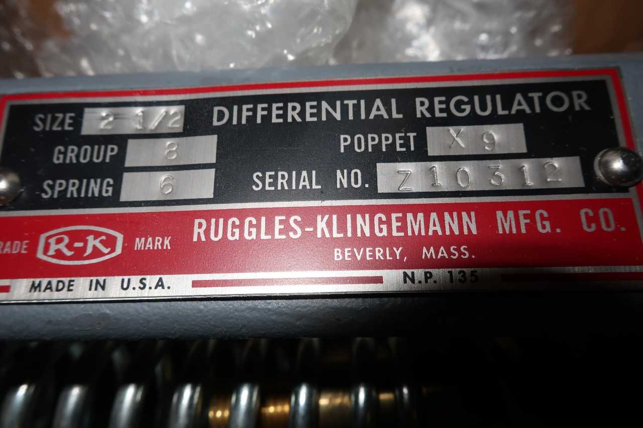 RUGGLES-KLINGEMANN 2-1/2IN DIFFERENTIAL REGULATING VALVE  - PRESSURE REDUCING REGULATOR VALVE