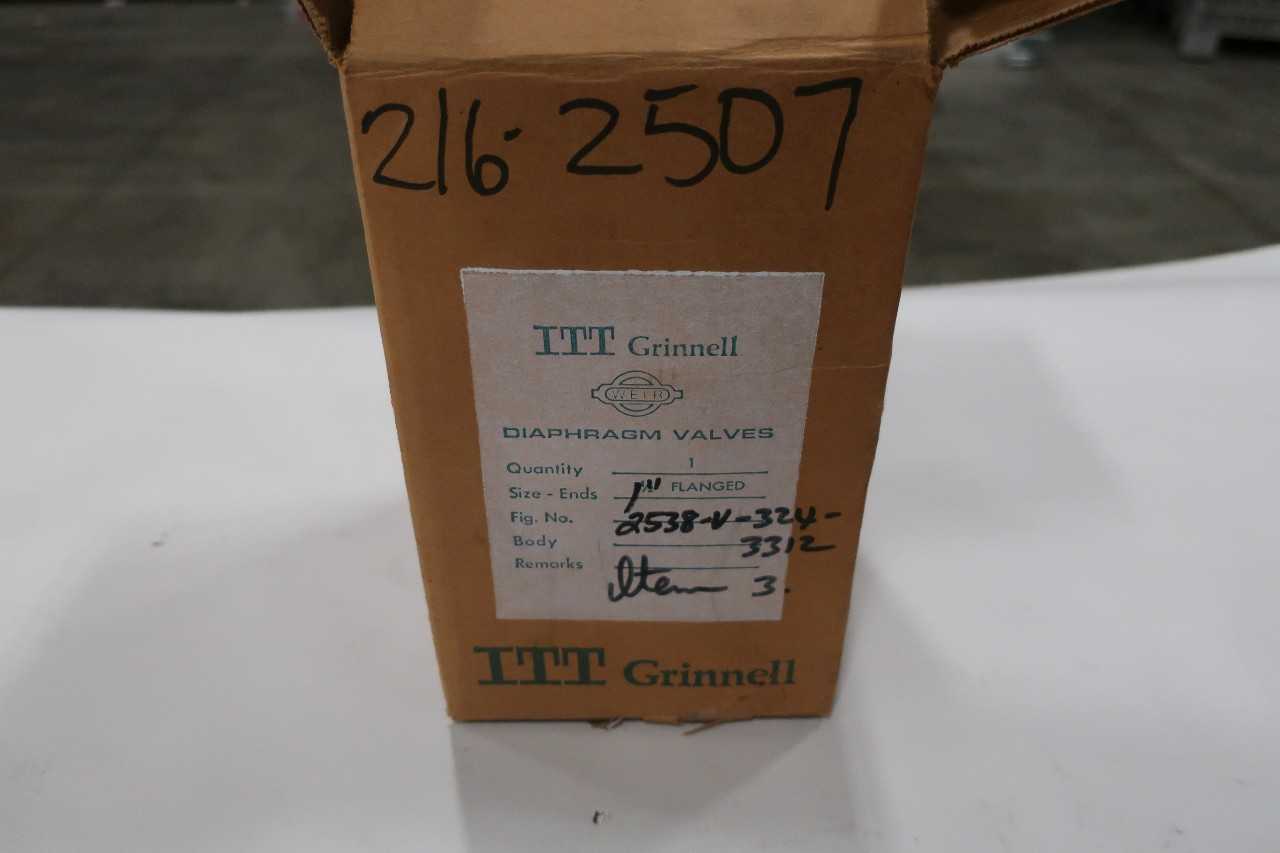 ITT GRINNELL 1IN DIAPHRAGM VALVE 2538-V-324-3312 - DIAPHRAGM VALVE