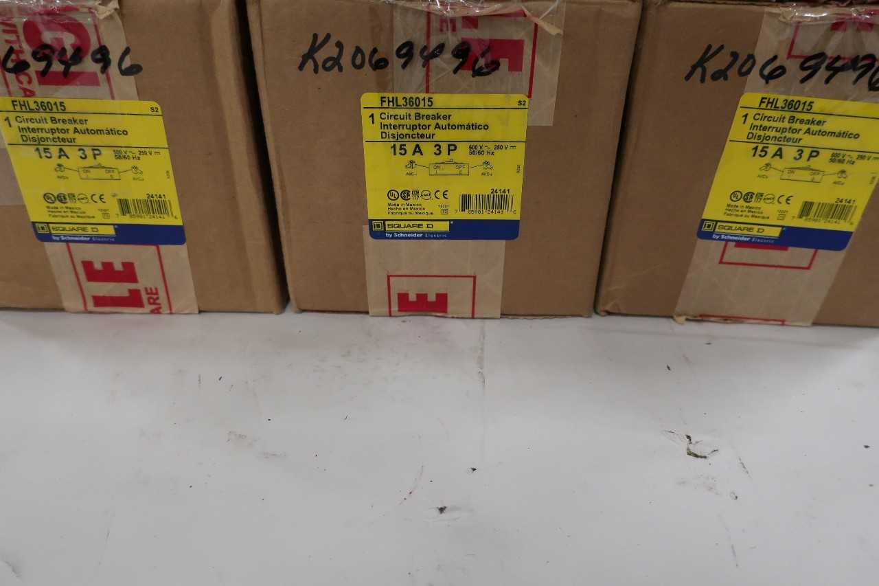 LOT OF 6 ASSORTED SQUARE D CIRCUIT BREAKERS  - MISCELLANEOUS