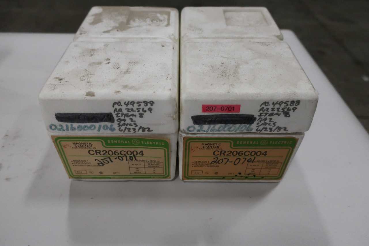 LOT OF 2 GE CR206C004 MAGNETIC COMBINATION STARTERS  - MISCELLANEOUS