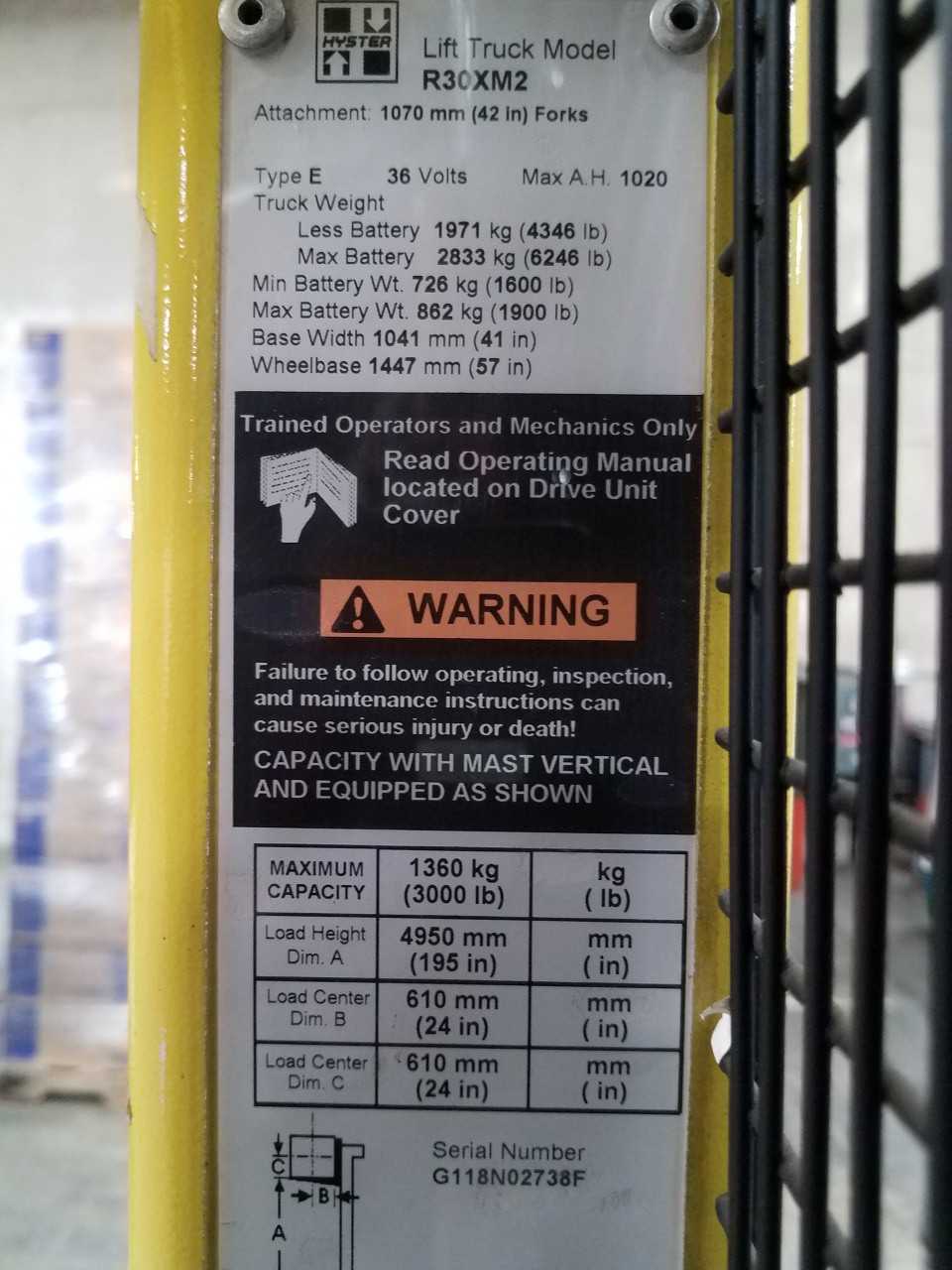 2007 Hyster R30XM2 order picker Shreveport LA - ORDER PICKER