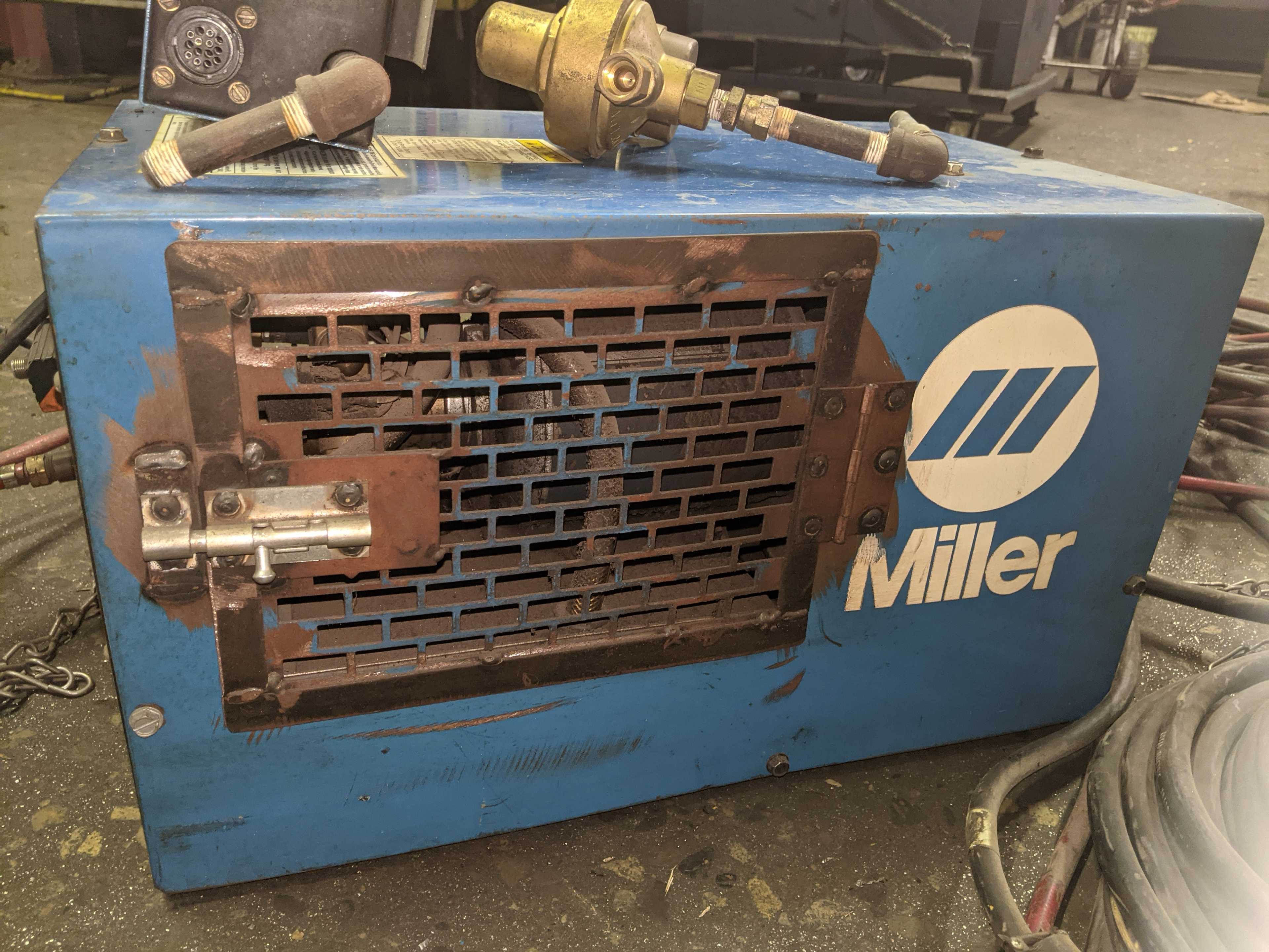 BULK LOT OF 3 ABB IRB 6660 WELDING ROBOTS WITH CONTROL, PENDANTS AND MILLER DELTAWELD 451 WELDER - WELDING EQUIPMENT