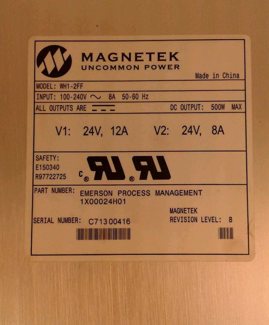 Set of 2 MAGNETEK WH1-2FF 1X00024H01 24V-DC 12A & 8A POWER SUPPLIES - Used - Bench Tested - INDUSTRIAL PARTS