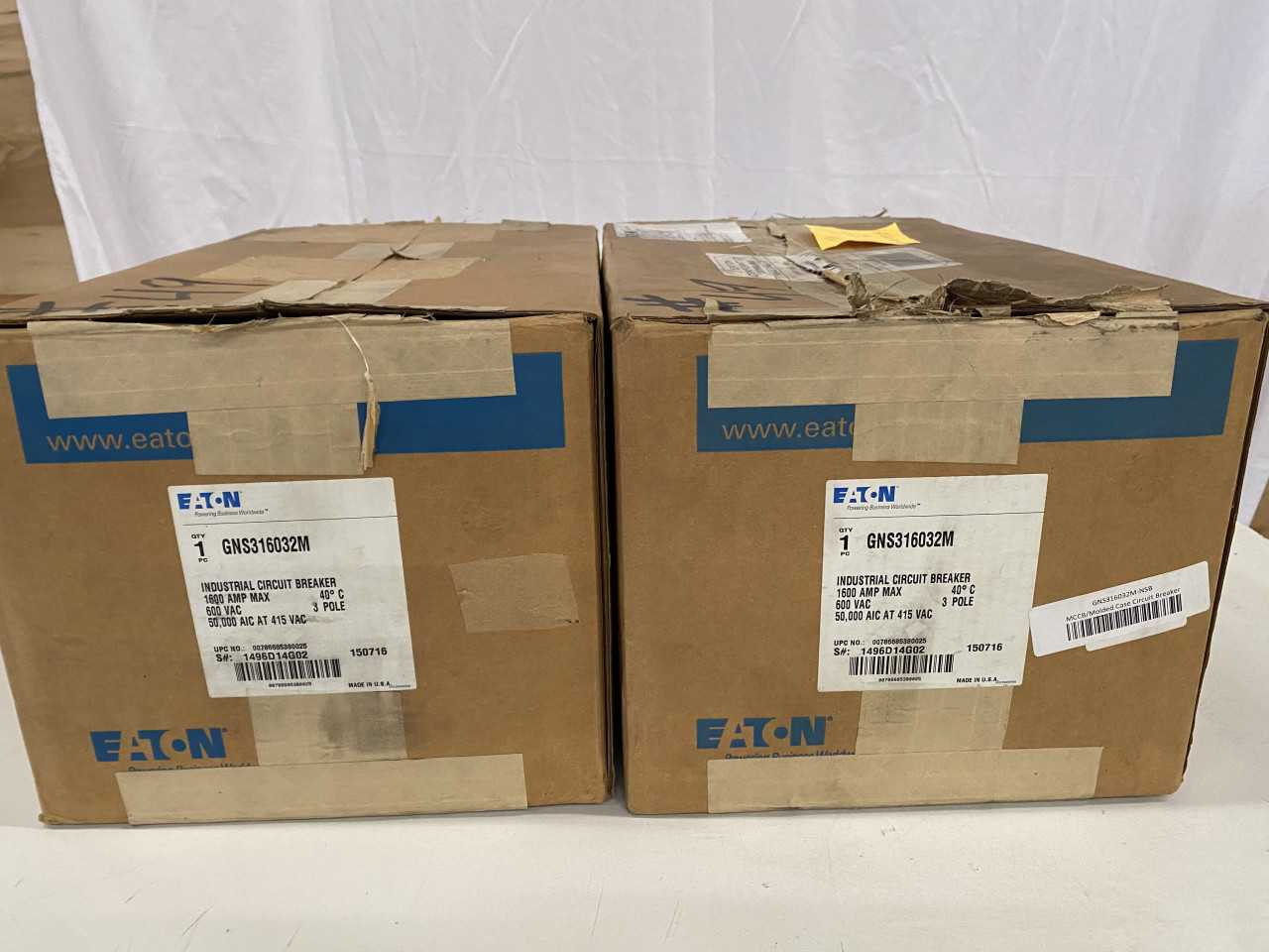 Lot of Quantity 2x GNS316032M 1600A Molded Case Circuit Breakers - CIRCUIT BREAKERS