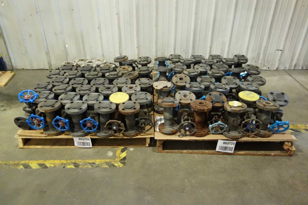 2 PALLETS OF 1-1/2 IN GATE VALVES - VALVES