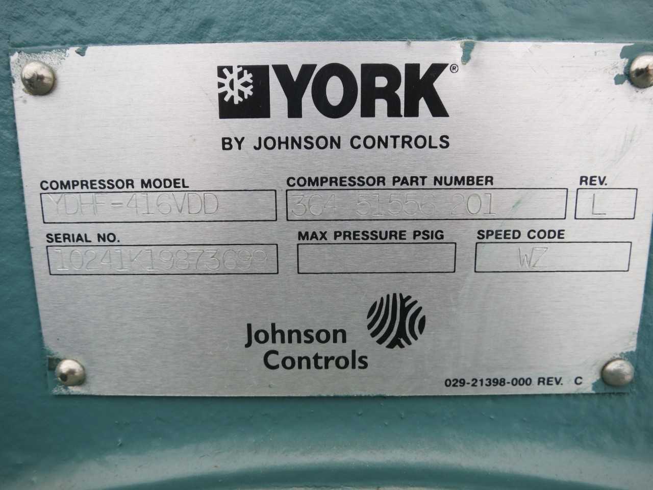 YORK MAX-E CENTRIFUGAL CHILLER MODEL# YKACA5Q3-CHG - TEMPERATURE CONTROL COMPONENTS