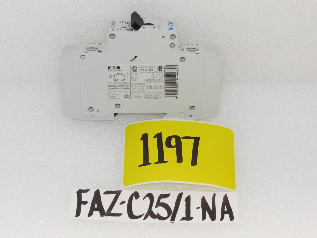 Eaton FAZ breakers - CIRCUIT BREAKERS