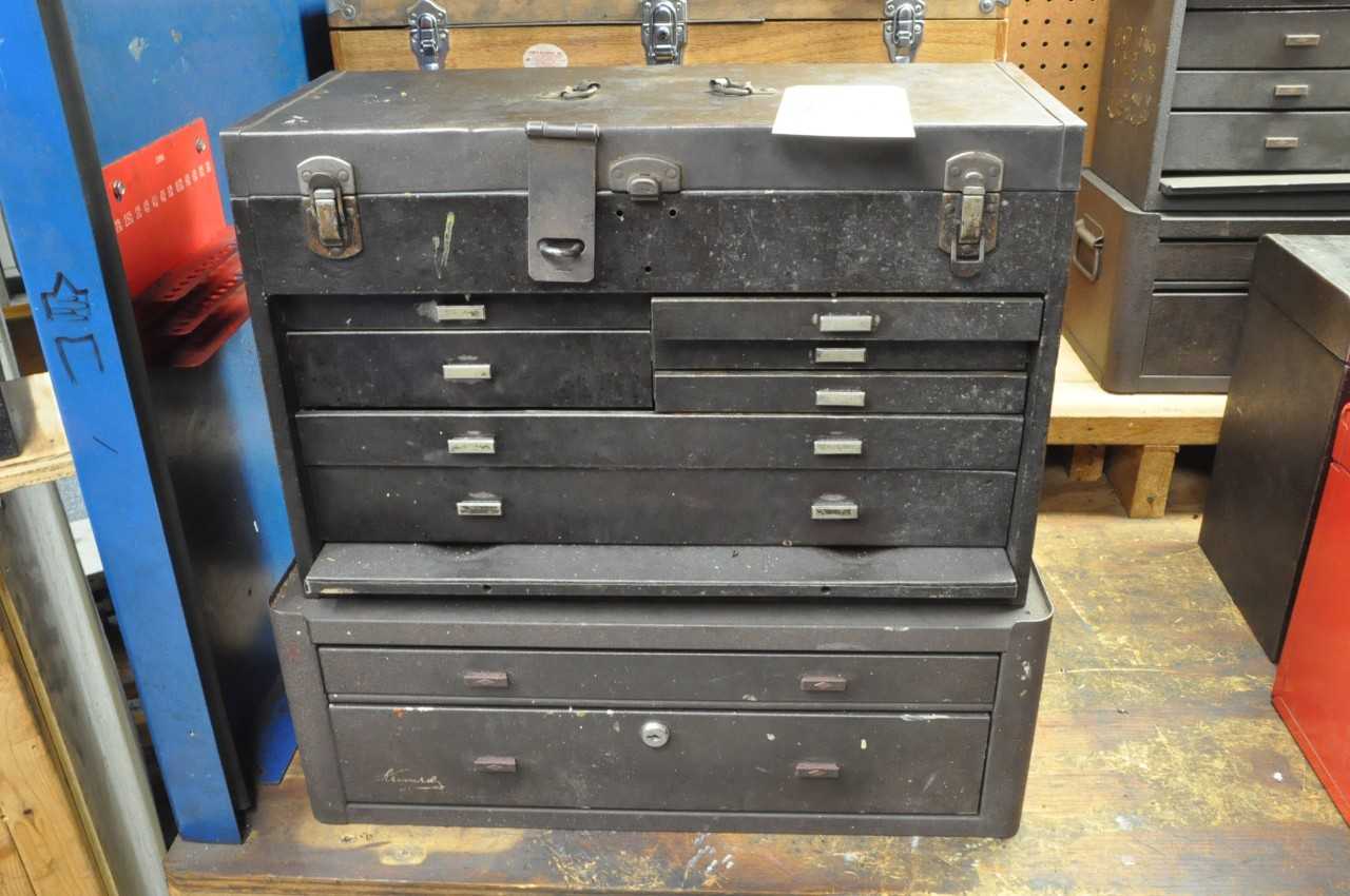 Lot-(1) 7-Drawer and (1) 2-Drawer Kennedy Style Machinists Tool Boxes in (1) Stack - MISCELLANEOUS