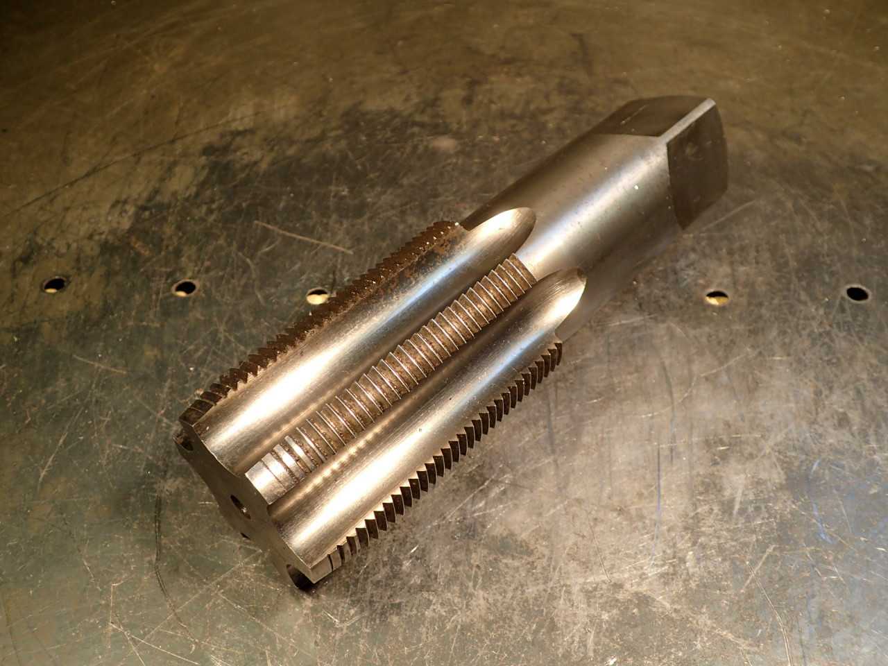 2-1/2" -8N HSS Hand Thread Tap: 6-Flute, 4" Long Flutes, 8-3/4" OAL, GH3, Poland - MACHINING ACCESSORIES & TOOLING