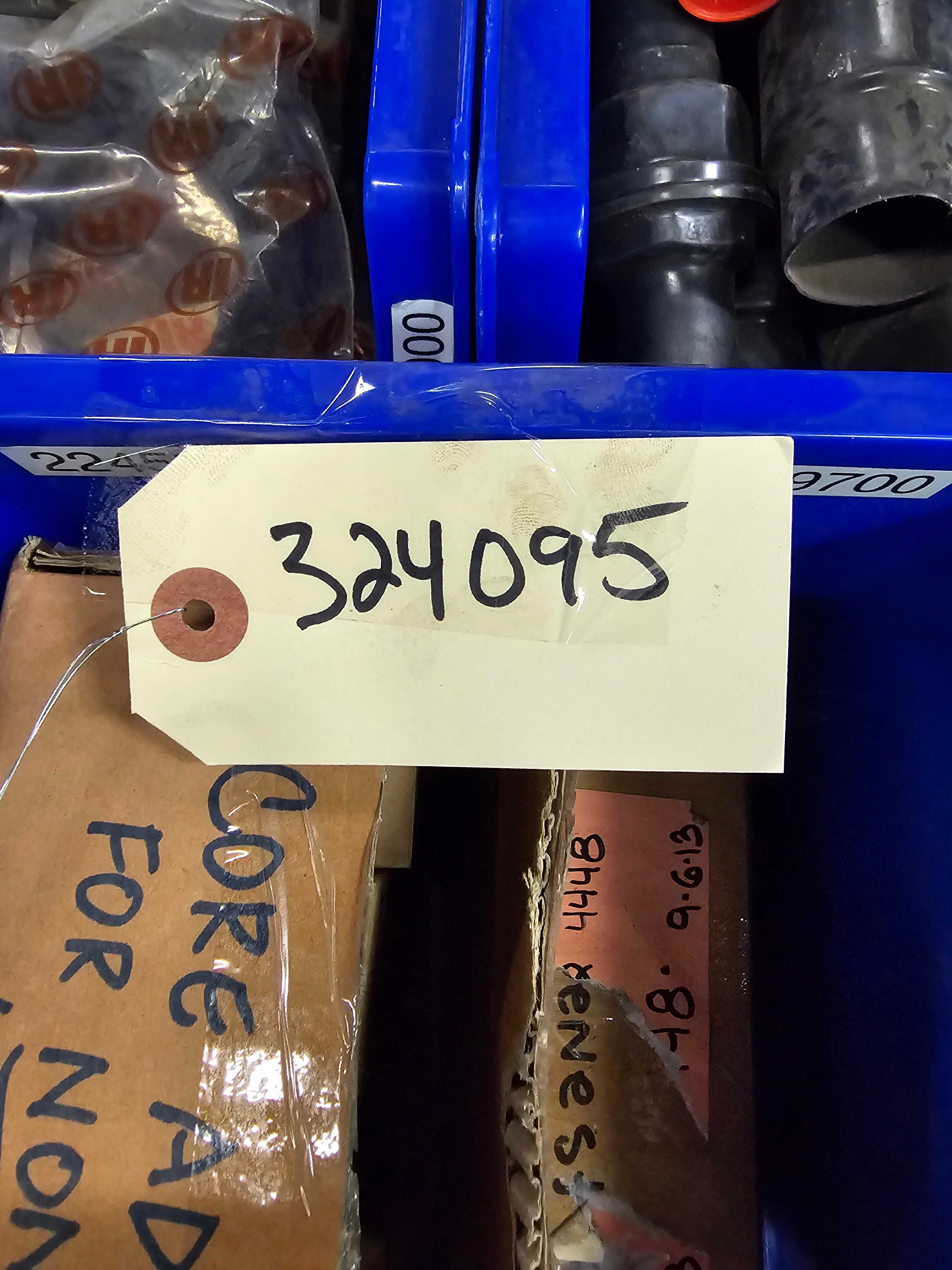LOT OF BIN WITH ASSORTED PARTS & FITTINGS - INDUSTRIAL PARTS