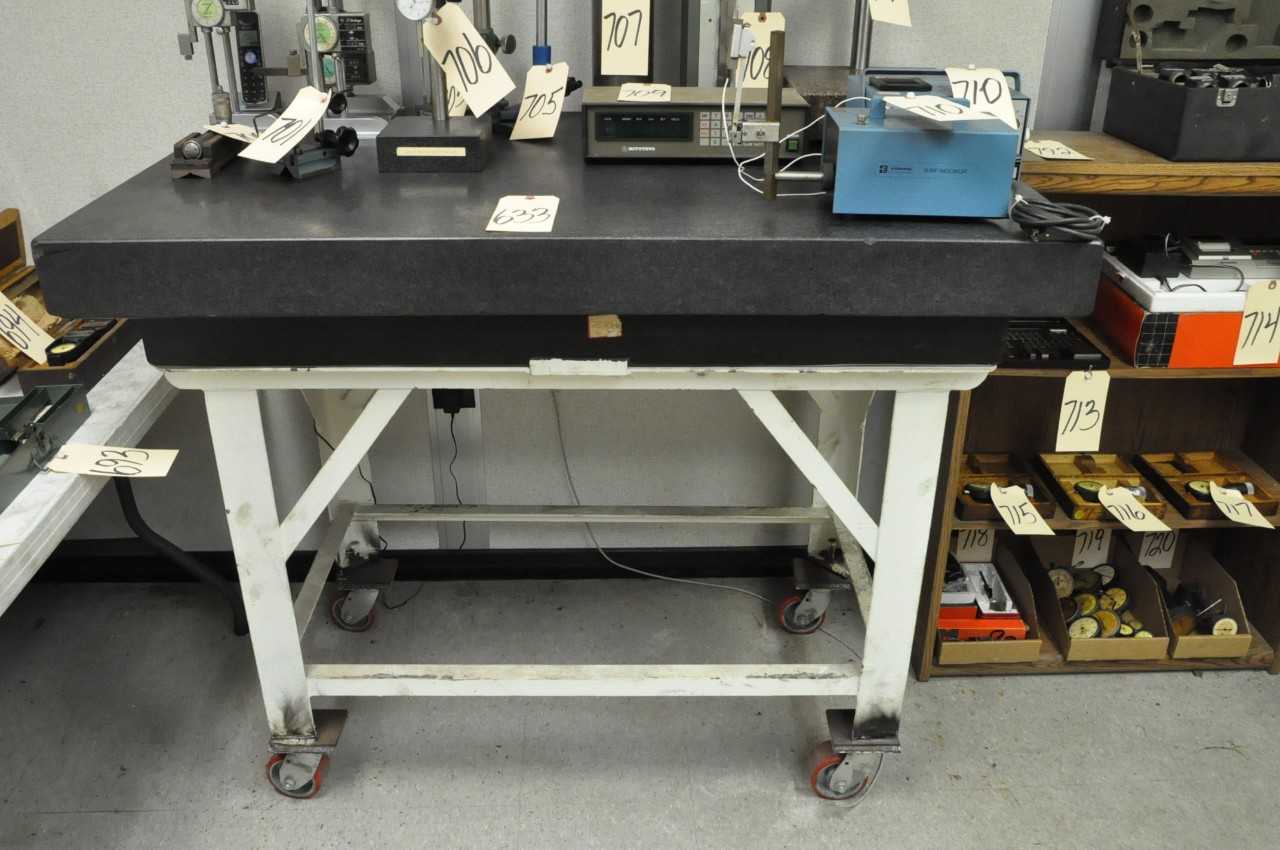 Black Granite Surface Plate with Cart Contents Not Included Not to Be Removed Until Empty - ELECTRIC POWER TOOLS