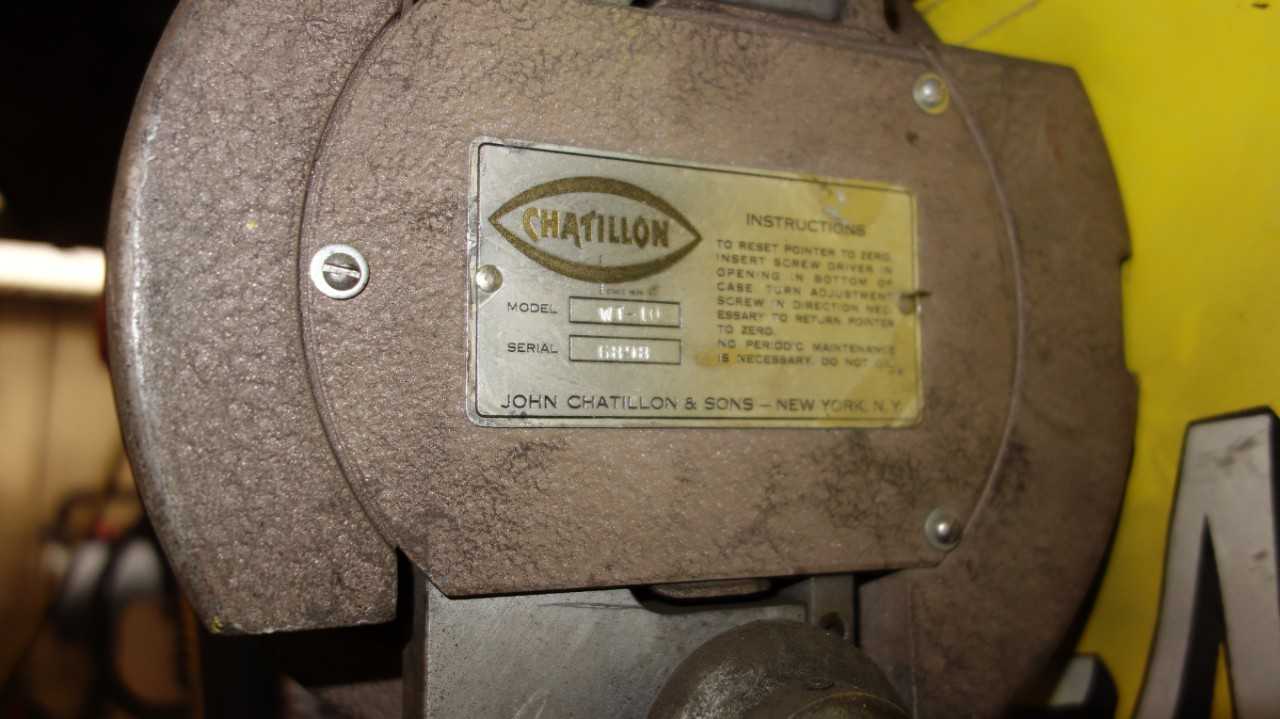 CHATILLON 10 TON HOIST SCALE - LIFTING EQUIPMENT