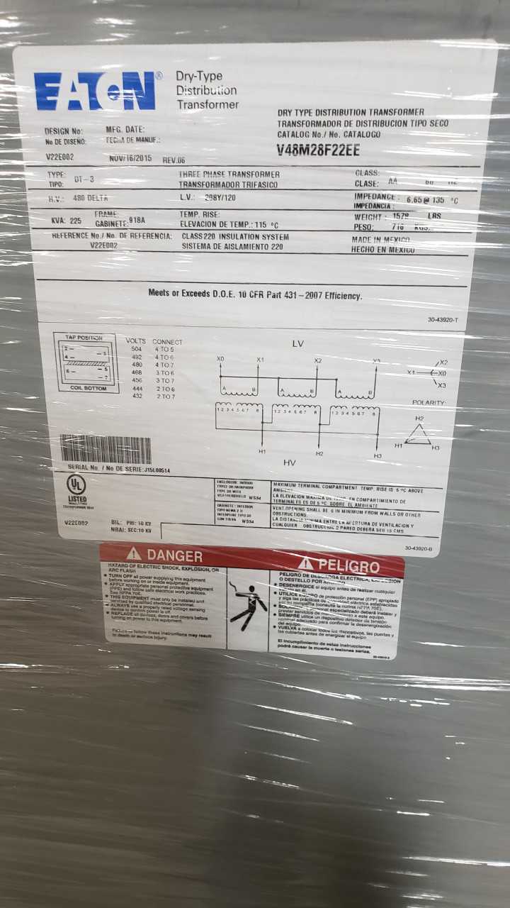 Eaton Dry Type Transformer - CONTROL TRANSFORMERS