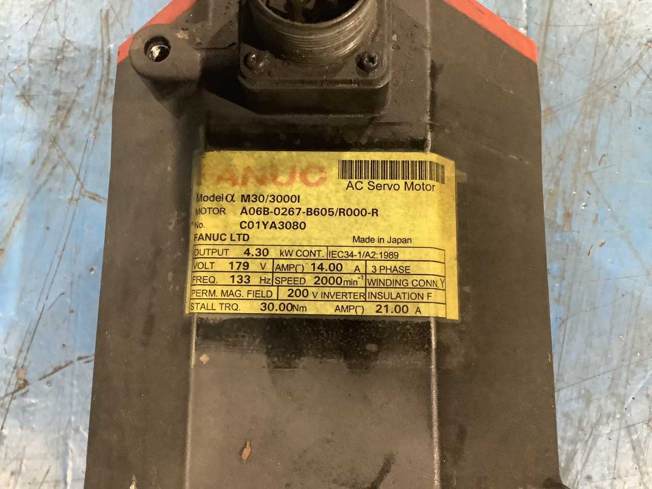 Lot of 1 Fanuc M30/3000I Servo Motor - SERVO
