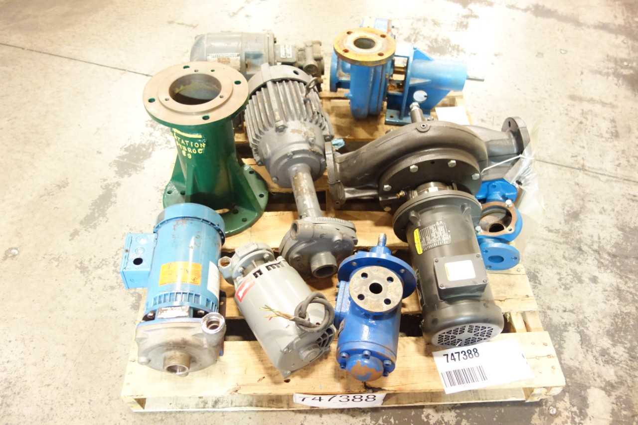 1 PALLET OF ASSORTED CENTRIFUGAL PUMPS, PUMP PARTS & ACCESSORIES- GOULD, PACO, GRUNDFOS - CENTRIFUGAL PUMP