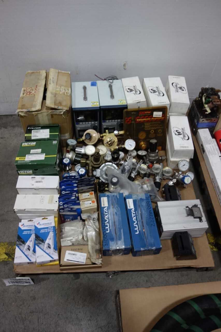 3 PALLETS OF ASSORTED WELDING PARTS AND ACCESSORIES - WELDING EQUIPMENT