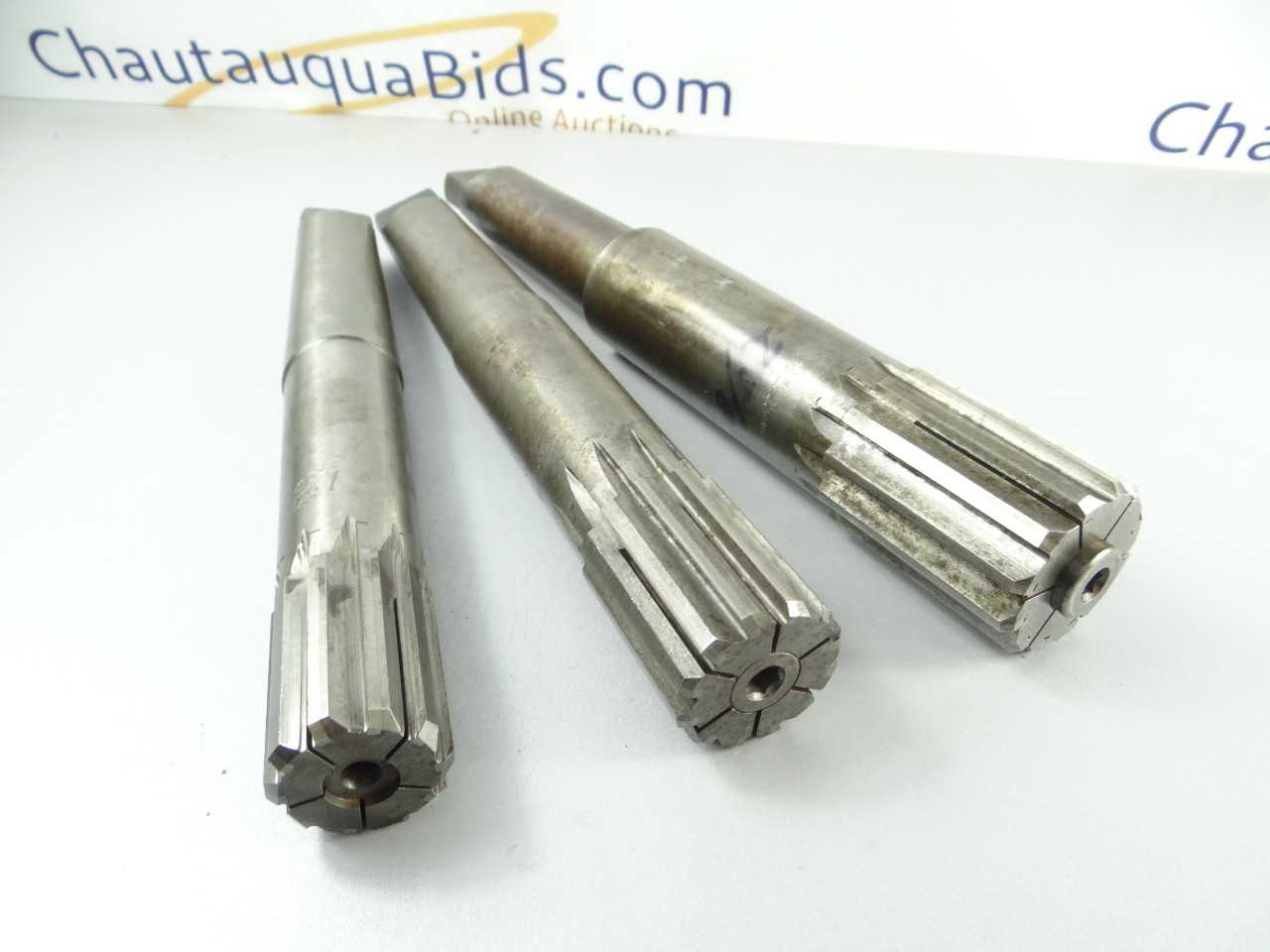 Lot of 3 Heavy Duty Carbide Tipped 5MT Expansion Reamers - MACHINING ACCESSORIES & TOOLING
