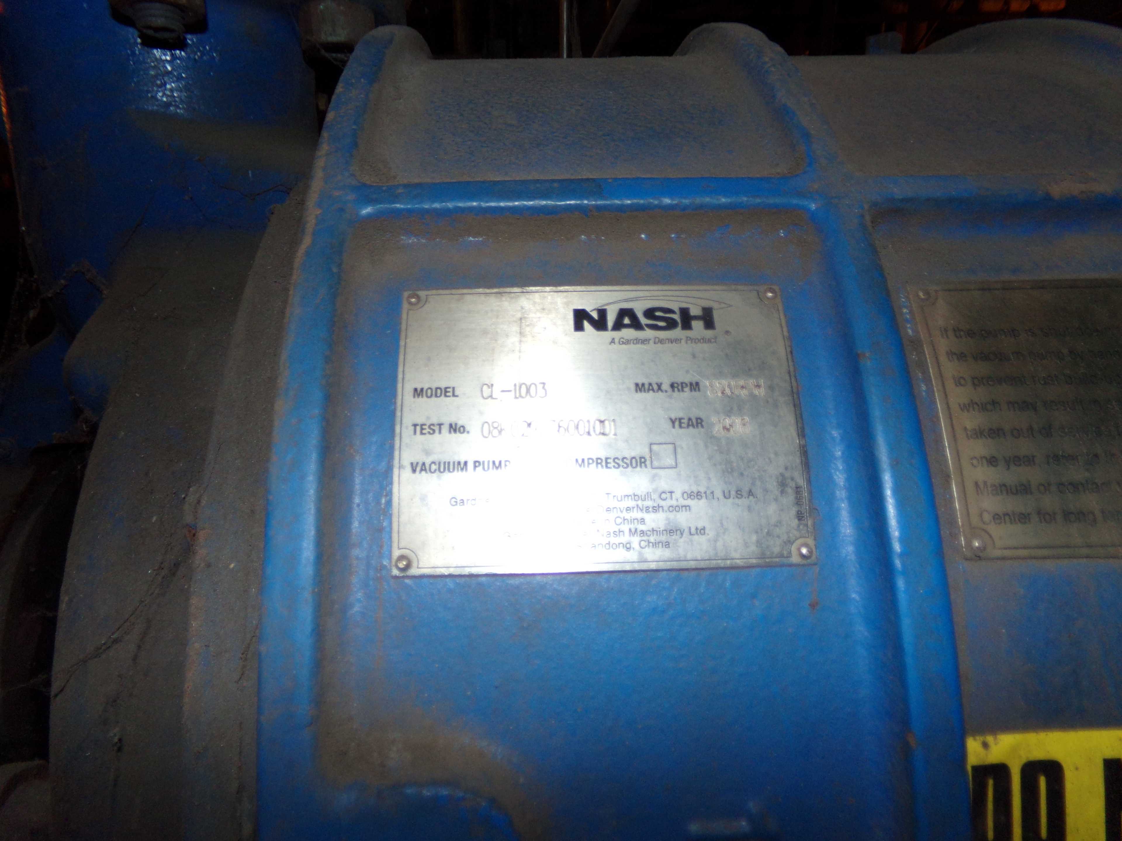 2008 NASH CL-1003 VACUUM PUMP - VACUUM PUMP