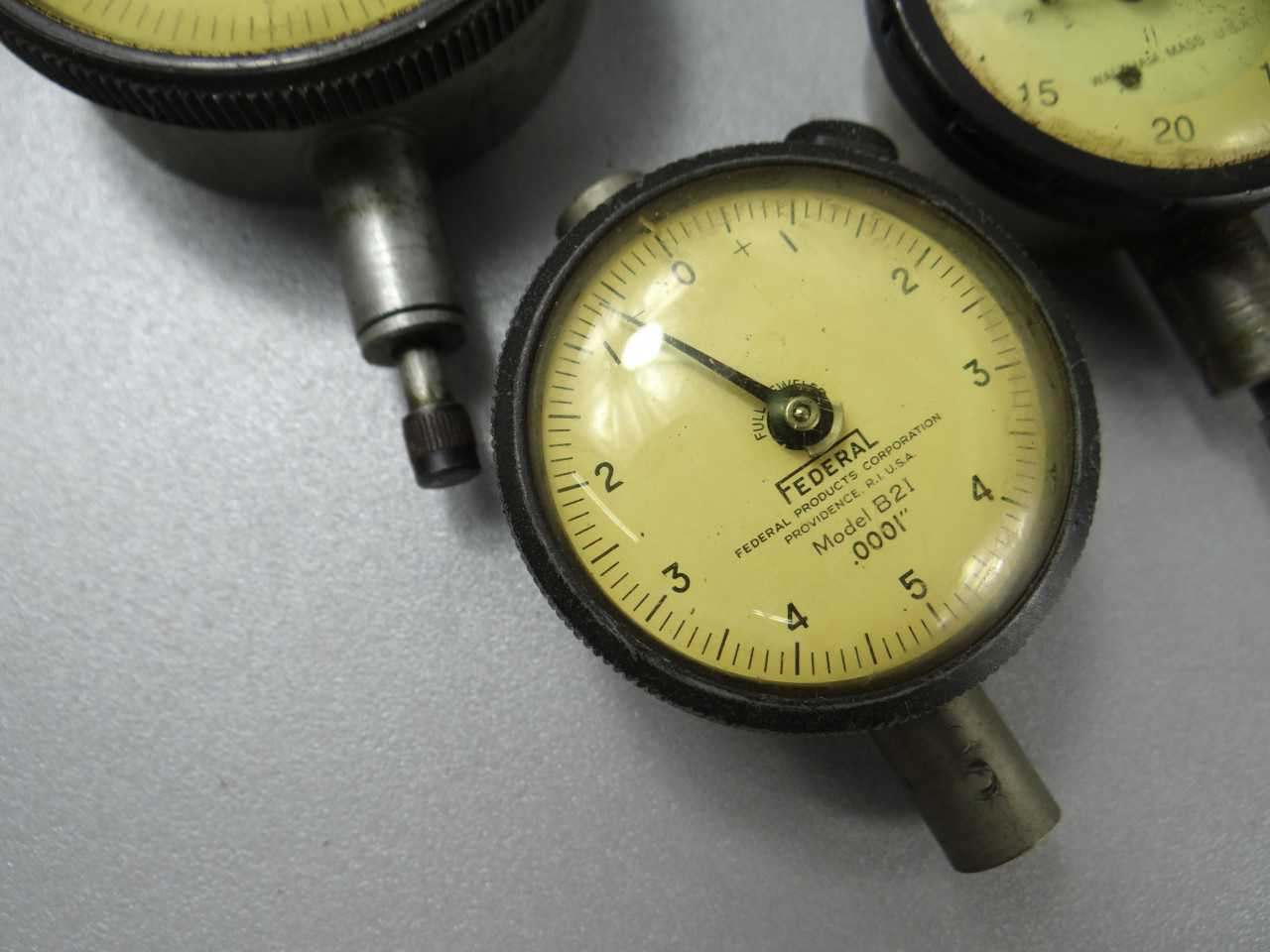 Lot of 9 Dial Indicators Federal Starrett - ELECTRIC POWER TOOLS
