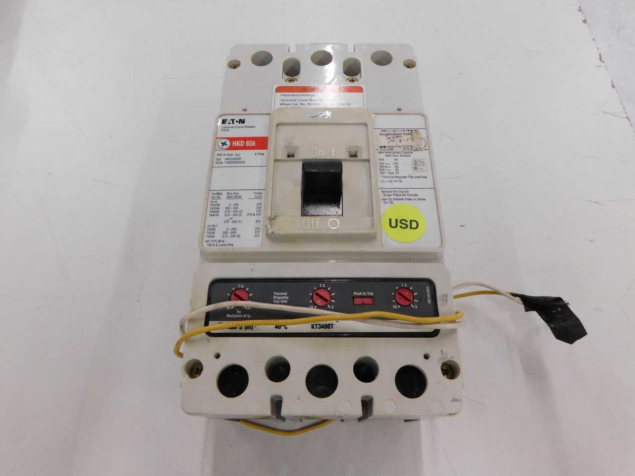 Lot of Quantity 1x HKD3400 MCCB/Molded Case Circuit Breaker - CIRCUIT BREAKERS