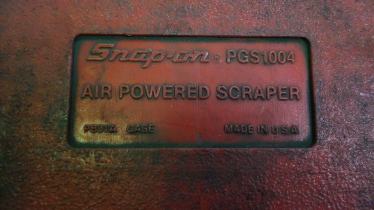 LOT OF 3 SNAP-ON PGS1004 AIR POWERED SCRAPER KITS (MISSING COMPONENTS) - HAND TOOLS